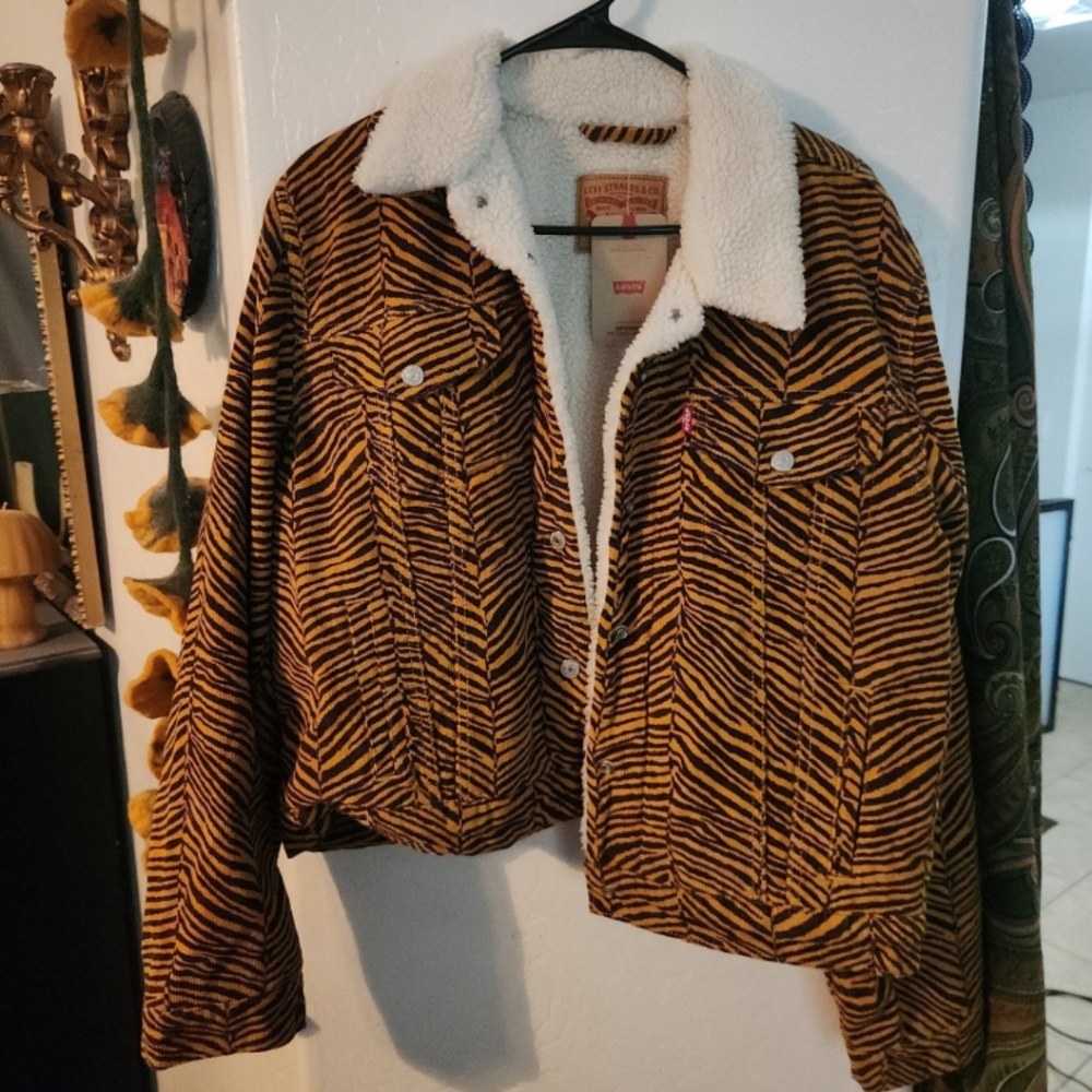 Zebra print Levi's jacket